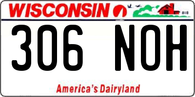WI license plate 306NOH