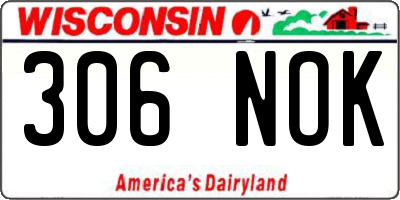 WI license plate 306NOK
