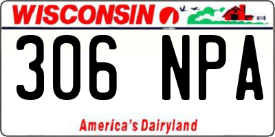 WI license plate 306NPA