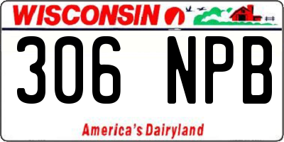 WI license plate 306NPB