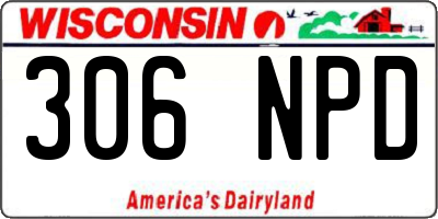 WI license plate 306NPD