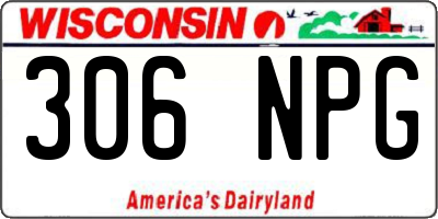 WI license plate 306NPG