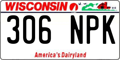 WI license plate 306NPK