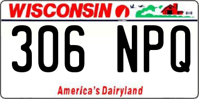 WI license plate 306NPQ