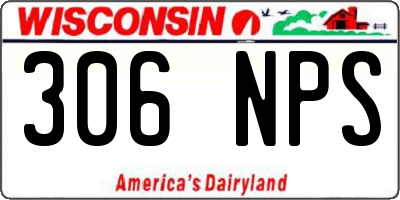 WI license plate 306NPS