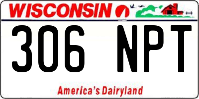 WI license plate 306NPT