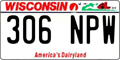 WI license plate 306NPW