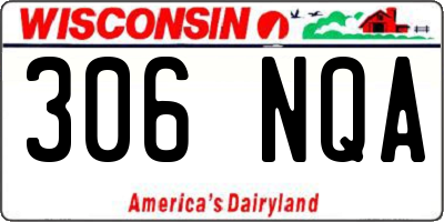 WI license plate 306NQA
