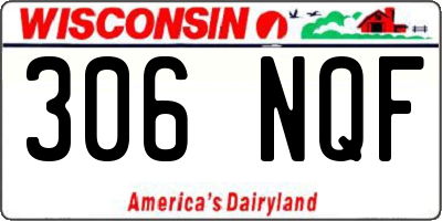 WI license plate 306NQF