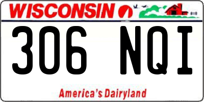WI license plate 306NQI