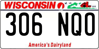 WI license plate 306NQO