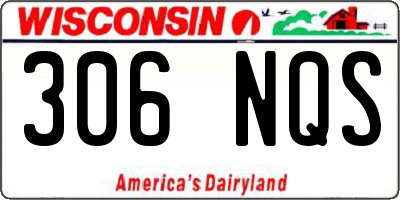 WI license plate 306NQS