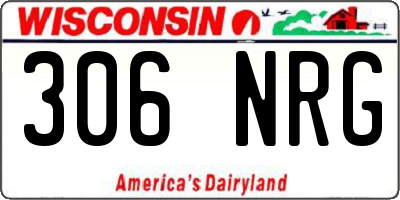 WI license plate 306NRG