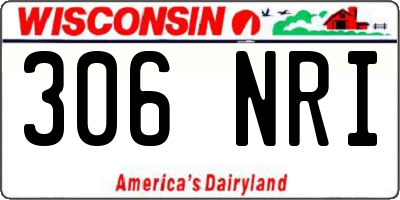 WI license plate 306NRI