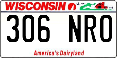 WI license plate 306NRO