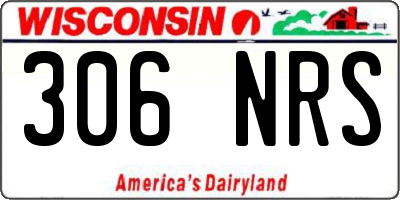 WI license plate 306NRS