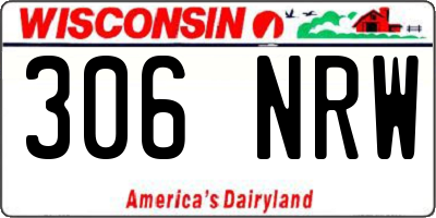 WI license plate 306NRW