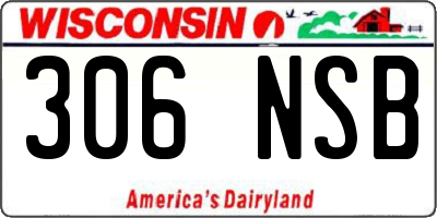 WI license plate 306NSB