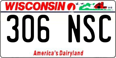 WI license plate 306NSC