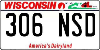 WI license plate 306NSD