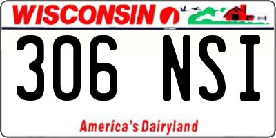 WI license plate 306NSI