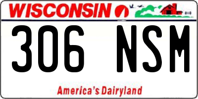 WI license plate 306NSM