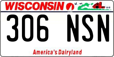 WI license plate 306NSN
