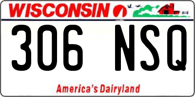 WI license plate 306NSQ