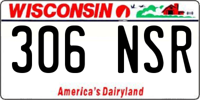 WI license plate 306NSR