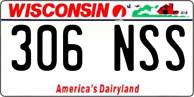 WI license plate 306NSS