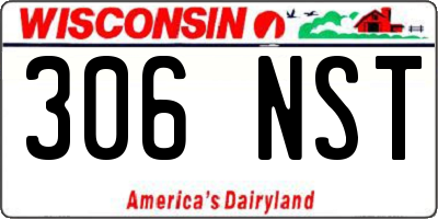 WI license plate 306NST