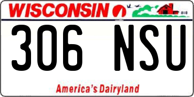 WI license plate 306NSU