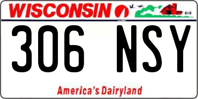 WI license plate 306NSY