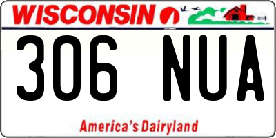 WI license plate 306NUA