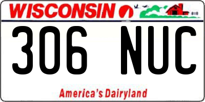 WI license plate 306NUC