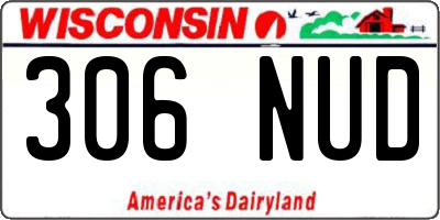WI license plate 306NUD