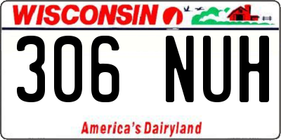 WI license plate 306NUH