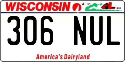 WI license plate 306NUL