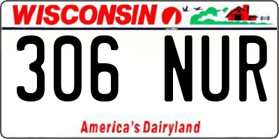 WI license plate 306NUR