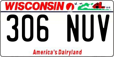 WI license plate 306NUV