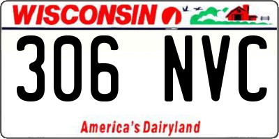 WI license plate 306NVC