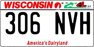 WI license plate 306NVH