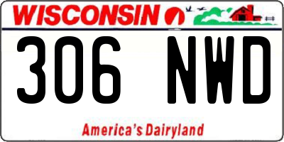 WI license plate 306NWD