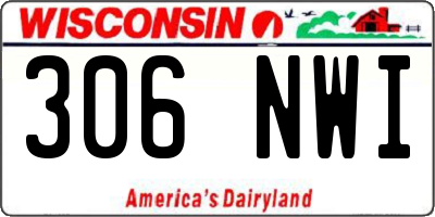 WI license plate 306NWI