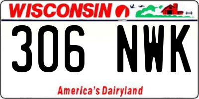 WI license plate 306NWK