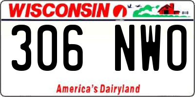 WI license plate 306NWO