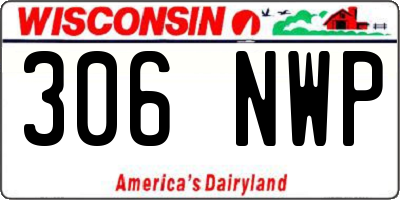 WI license plate 306NWP