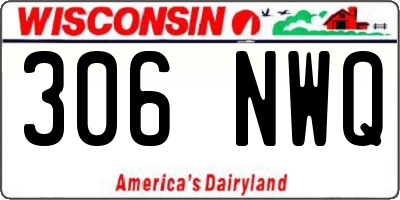 WI license plate 306NWQ