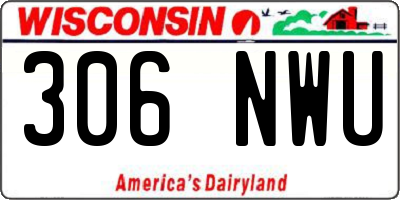 WI license plate 306NWU