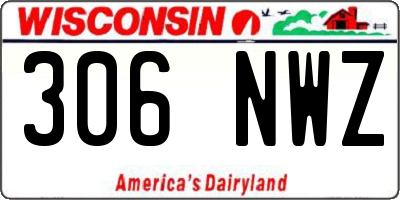 WI license plate 306NWZ